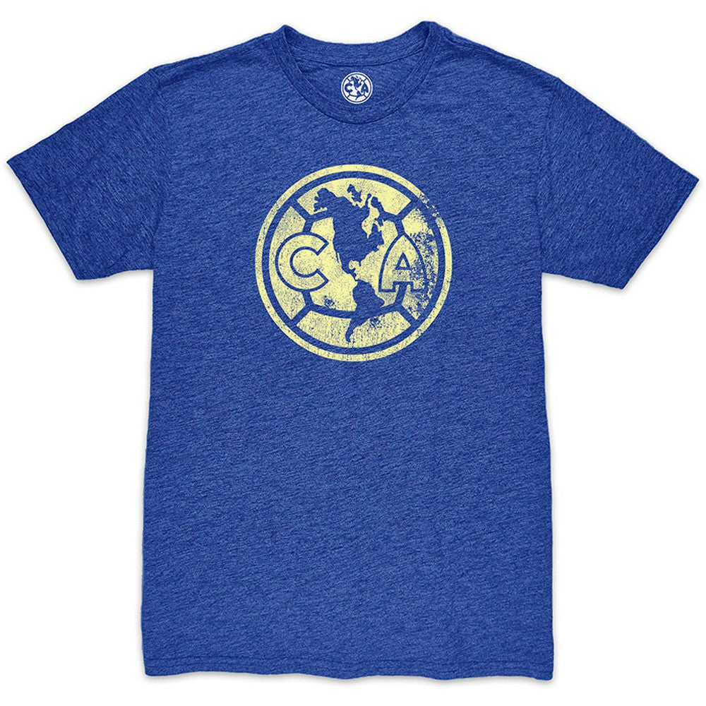Club America 1863FC Mono Crest Twisted Tri-Blend Slub T-Shirt -  Heather Royal