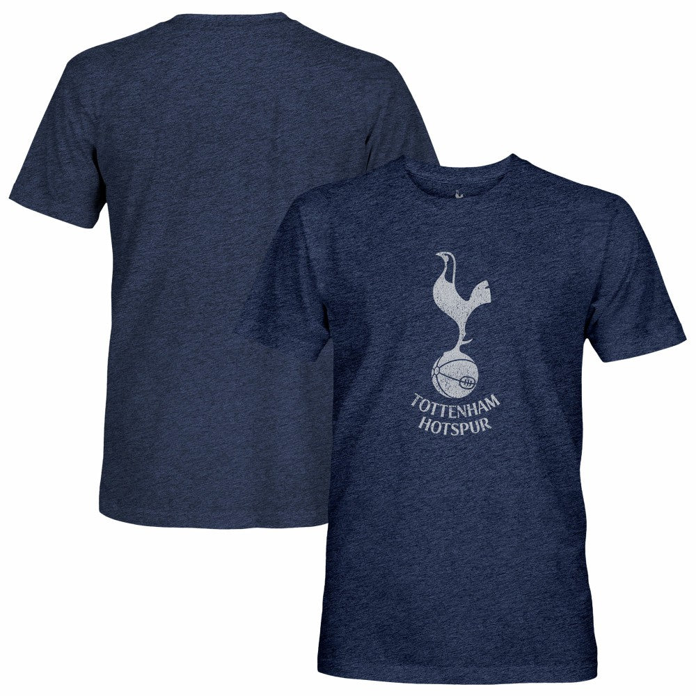 Tottenham Hotspur 1863FC Mono Crest Twisted Tri-Blend Slub T-Shirt -  Heather Navy