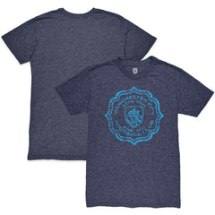 Manchester City 1863FC Retro Flourish Twisted Tri-Blend Slub T-Shirt -  Heather Navy