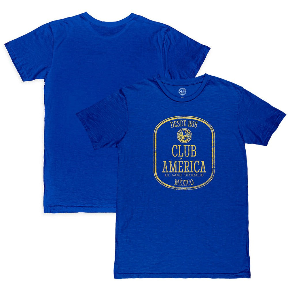 Club America 1863FC Retro Seal Slub T-Shirt -  Royal