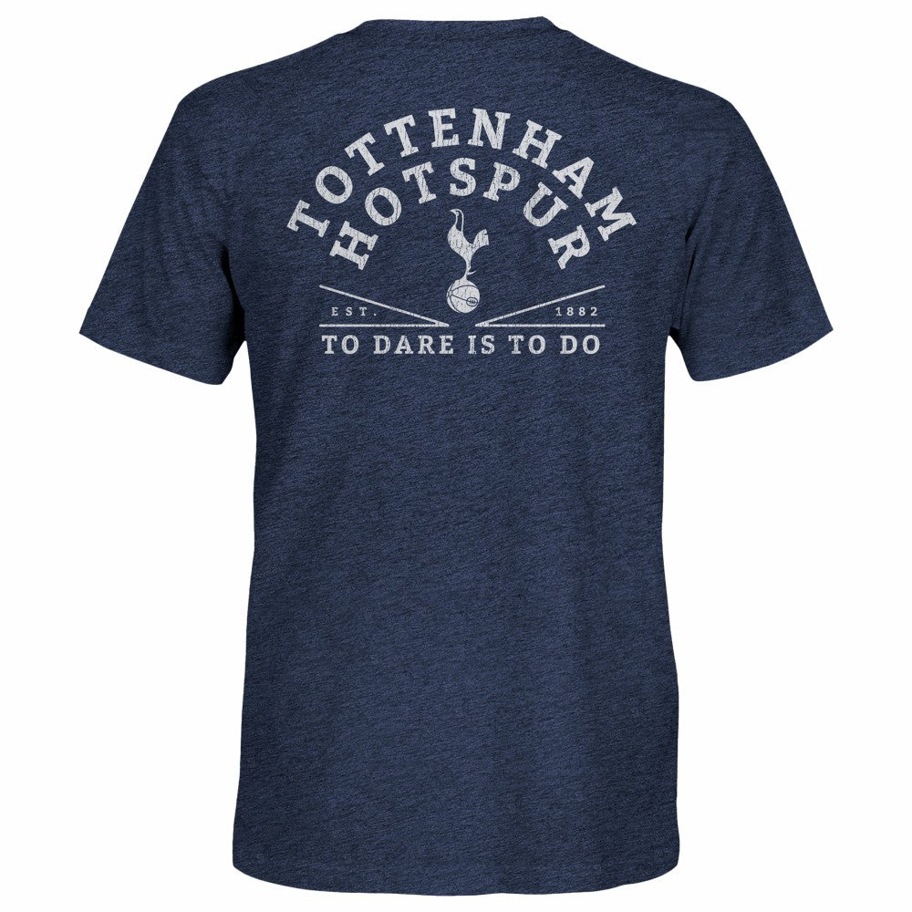 Tottenham Hotspur 1863FC Front Back Date Twisted Tri-Blend T-Shirt -  Heather Navy