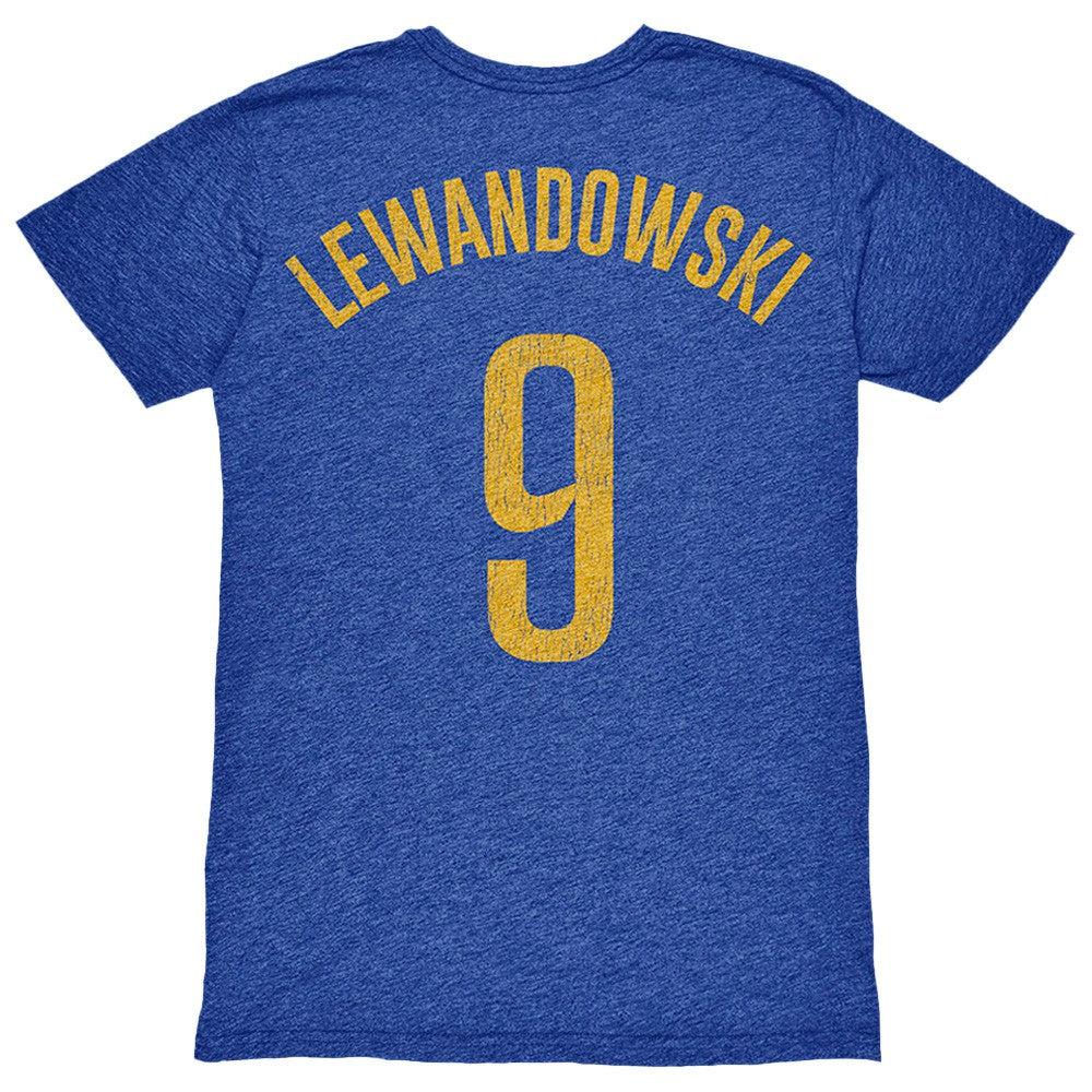 Robert Lewandowski Barcelona 1863FC Player Name & Number Twisted Tri-Blend Slub T-Shirt -  Heather Royal