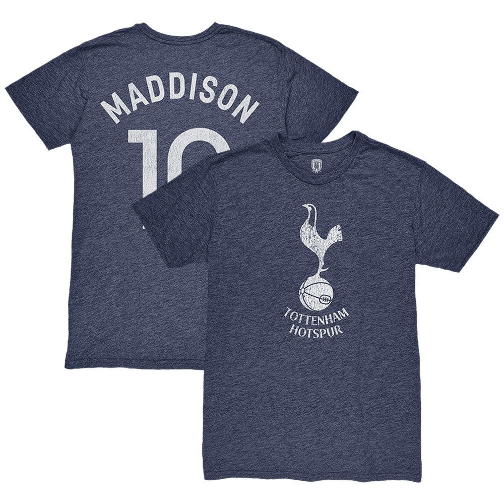 James Maddison Tottenham Hotspur 1863FC Player Name & Number Twisted Tri-Blend Slub T-Shirt -  Heather Navy