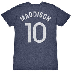 James Maddison Tottenham Hotspur 1863FC Player Name & Number Twisted Tri-Blend Slub T-Shirt -  Heather Navy