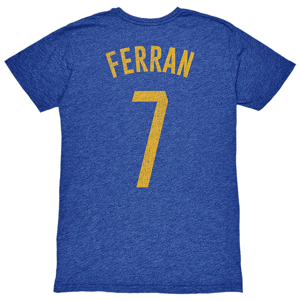 Ferran Torres Barcelona 1863FC Player Name & Number Twisted Tri-Blend Slub T-Shirt -  Heather Royal