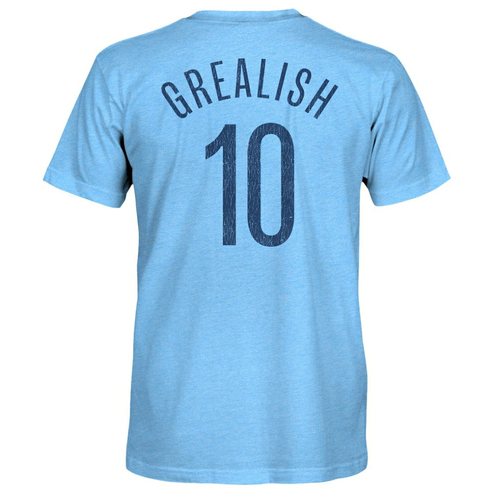 Jack Grealish Manchester City 1863FC Player Name & Number Twisted Tri-Blend Slub T-Shirt -  Sky Blue