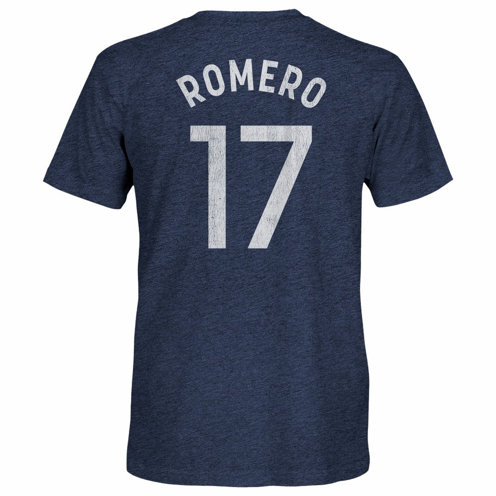 Cristian Romero Tottenham Hotspur 1863FC Player Name & Number Twisted Tri-Blend Slub T-Shirt -  Heather Navy