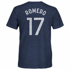 Cristian Romero Tottenham Hotspur 1863FC Player Name & Number Twisted Tri-Blend Slub T-Shirt -  Heather Navy