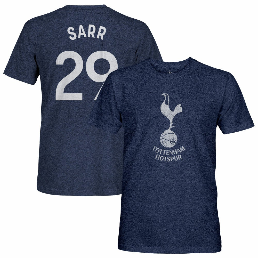 Pape Matar Sarr Tottenham Hotspur 1863FC Player Name & Number Twisted Tri-Blend Slub T-Shirt -  Heather Navy