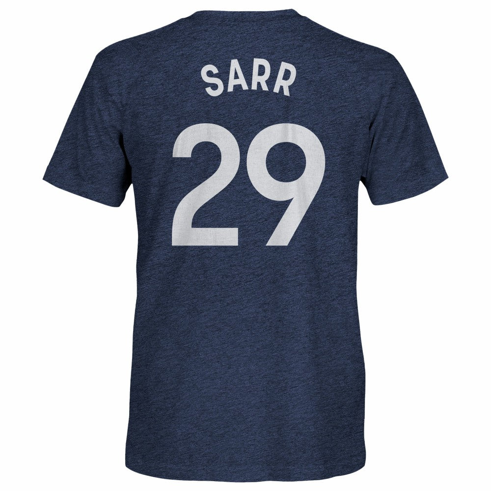 Pape Matar Sarr Tottenham Hotspur 1863FC Player Name & Number Twisted Tri-Blend Slub T-Shirt -  Heather Navy