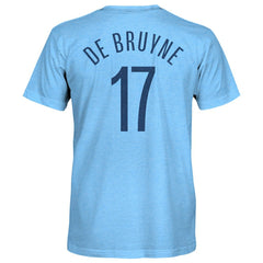 Kevin De Bruyne Manchester City 1863FC Player Name & Number Twisted Tri-Blend Slub T-Shirt -  Sky Blue