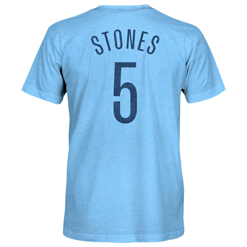 John Stones Manchester City 1863FC Player Name & Number Twisted Tri-Blend Slub T-Shirt -  Sky Blue