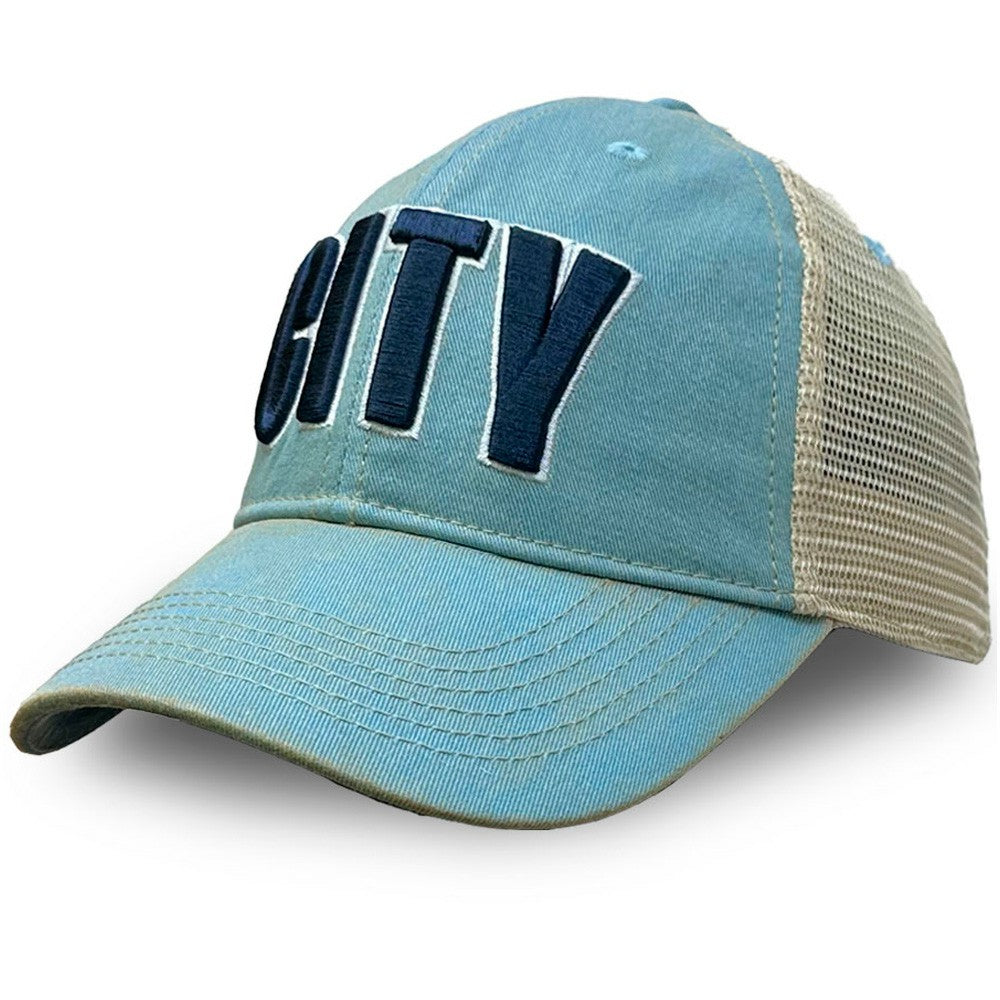 Manchester City 1863FC Washed Trucker Adjustable Hat -  Sky Blue