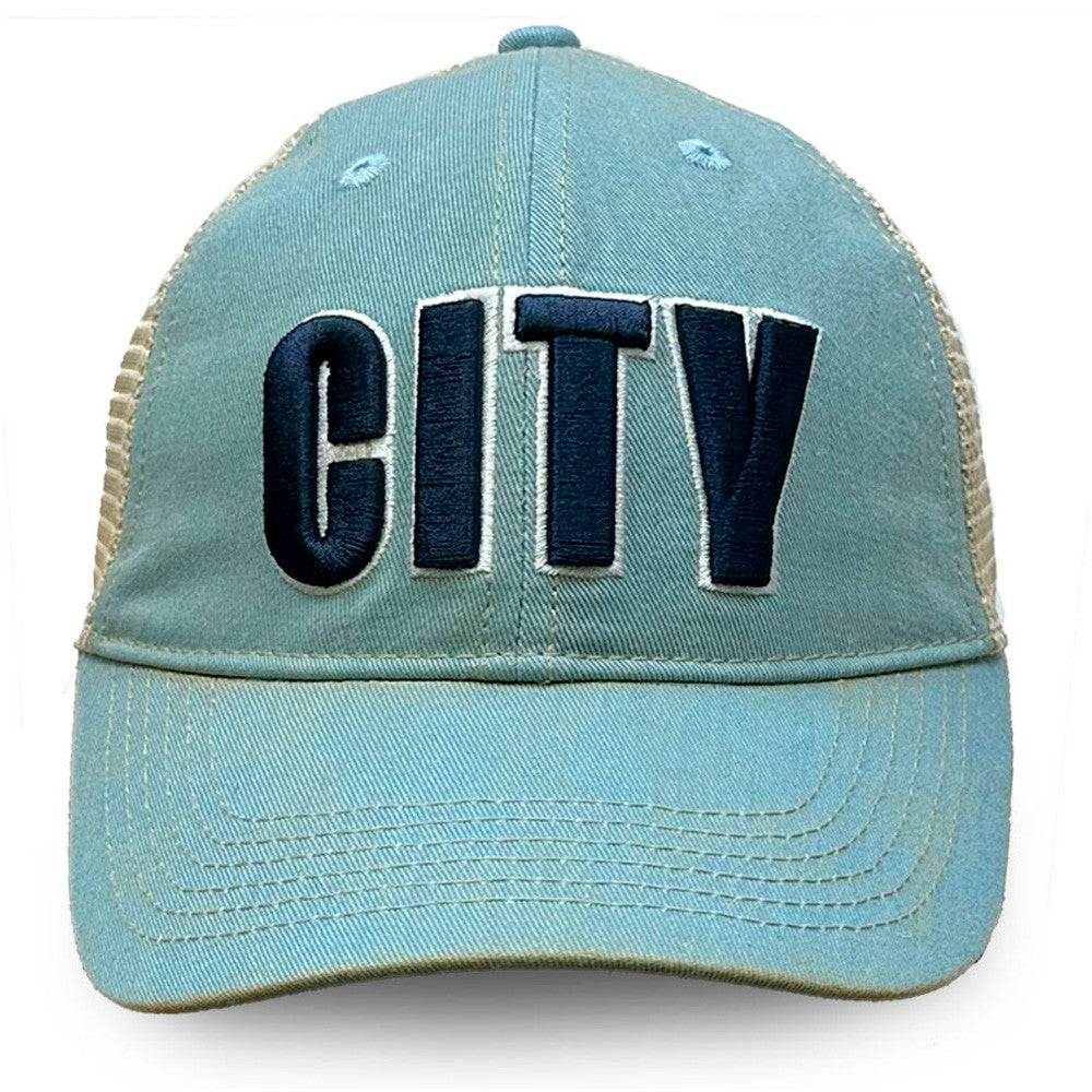 Manchester City 1863FC Washed Trucker Adjustable Hat -  Sky Blue