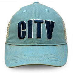 Manchester City 1863FC Washed Trucker Adjustable Hat -  Sky Blue