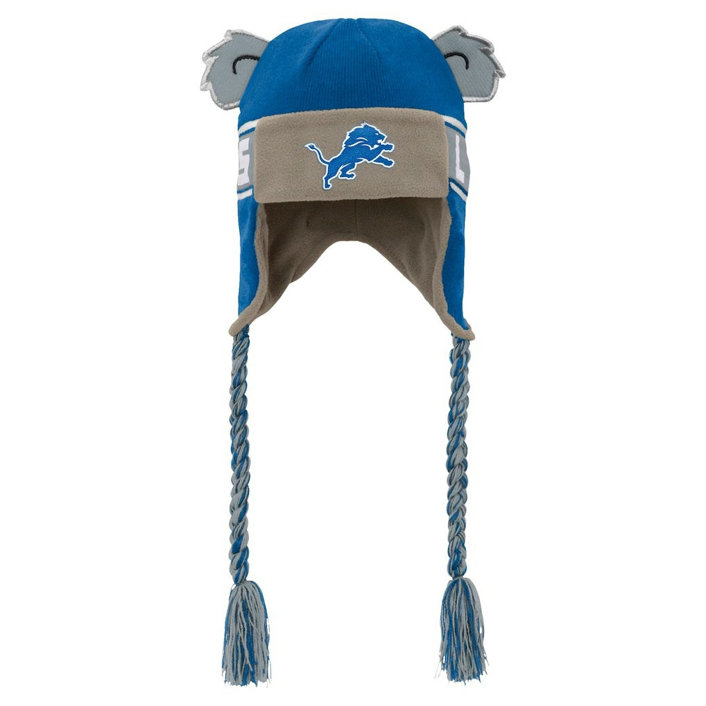 Youth Wordmark Ears Trooper Knit Hat - Detroit Lions