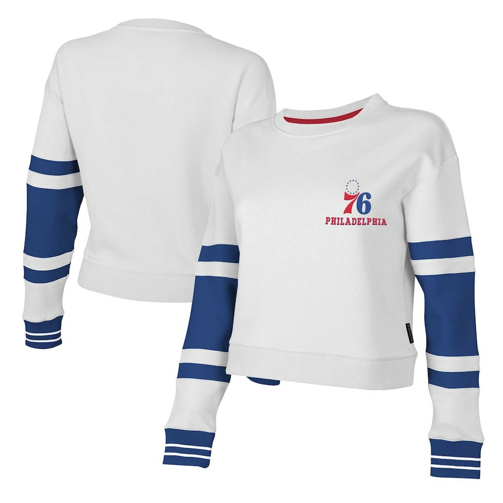 NBA Philadelphia 76ers Stadium Essentials Women's Scrimmage Cropped Pullover Sweatshirt