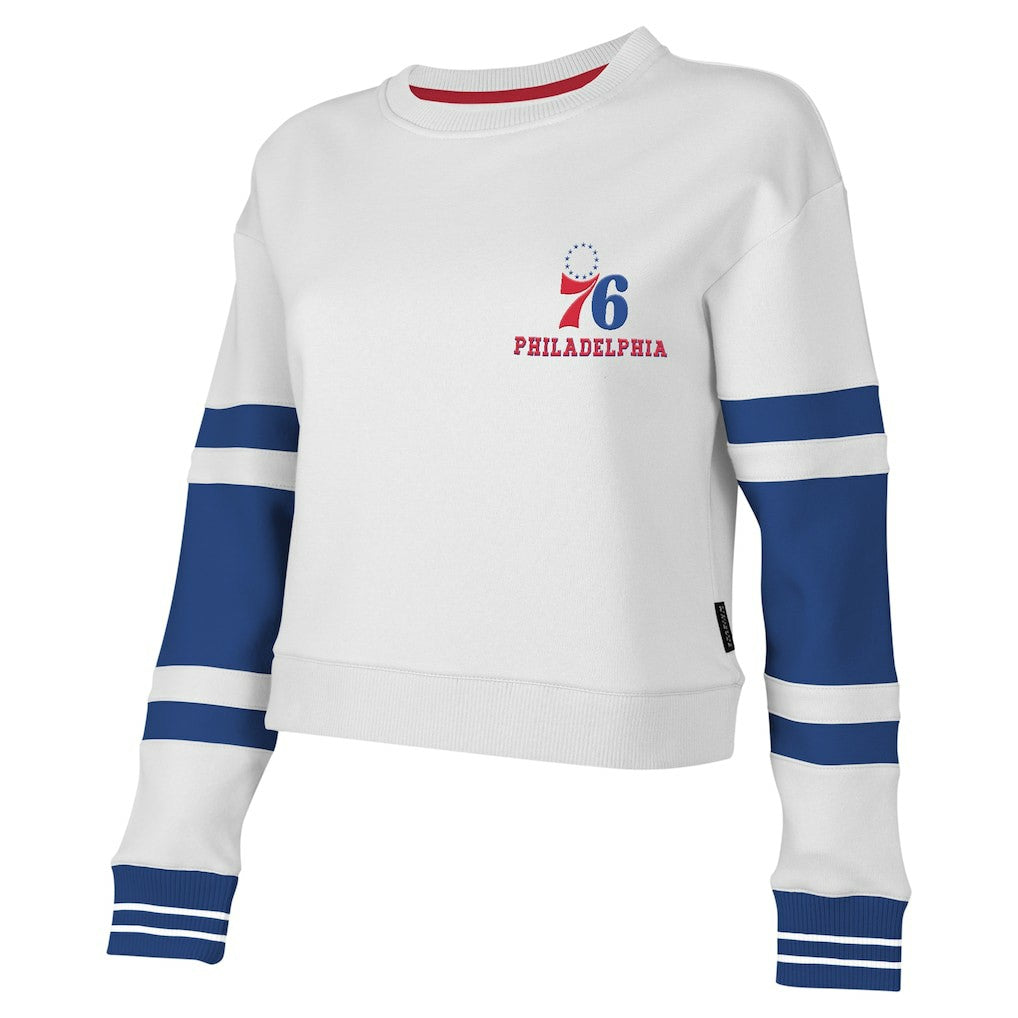 NBA Philadelphia 76ers Stadium Essentials Women's Scrimmage Cropped Pullover Sweatshirt