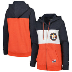 MLB Houston Astros New Era Women's Color Block Full-Zip Hoodie Jacket