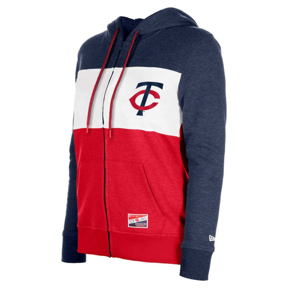 MLB Minnesota Twins New Era Women's Color Block Full-Zip Hoodie Jacket