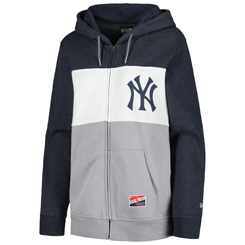 MLB New York Yankees New Era Women's Color Block Full-Zip Hoodie Jacket