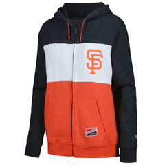 MLB San Francisco Giants New Era Women's Color Block Full-Zip Hoodie Jacket