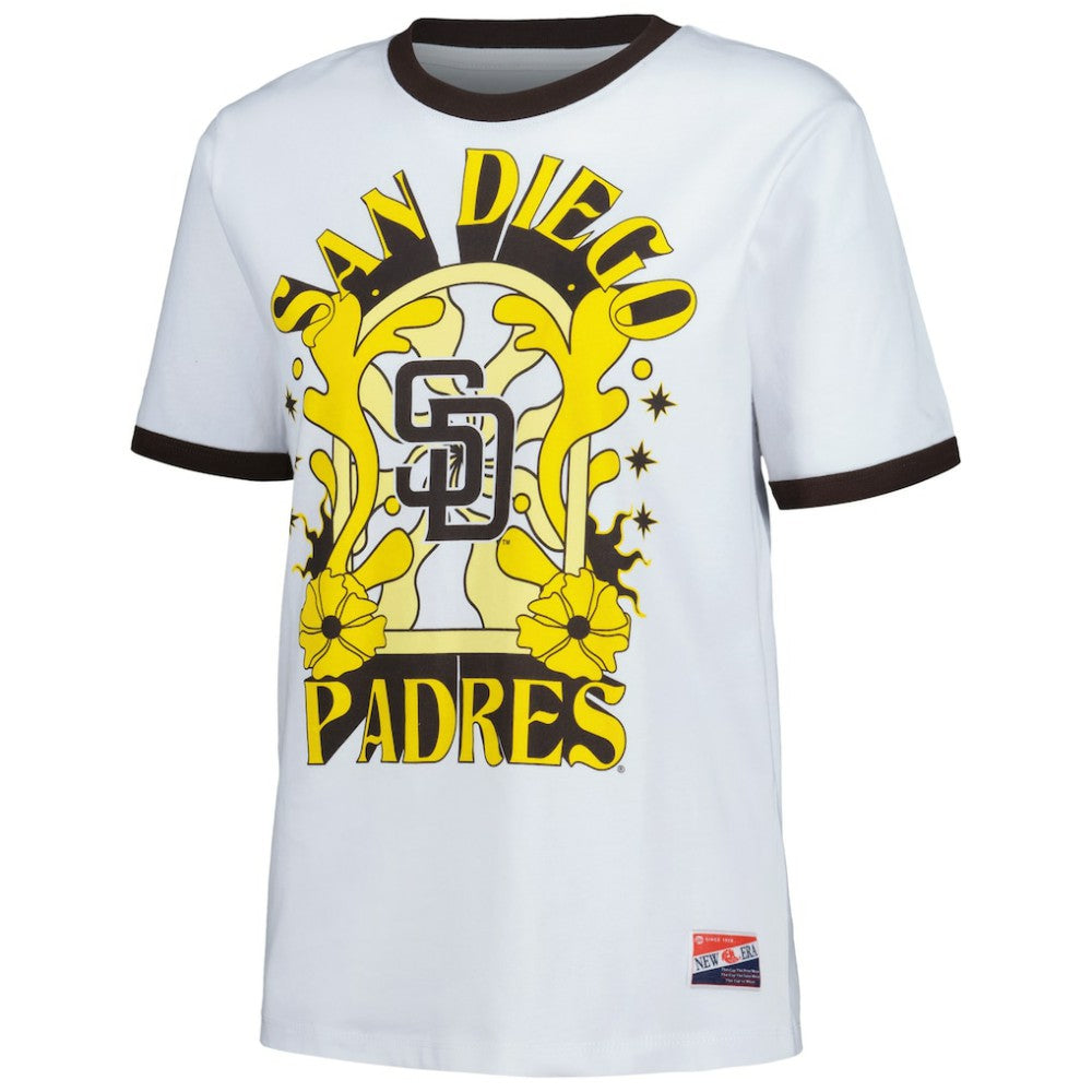 MLB San Diego Padres New Era Women's Oversized Ringer T-Shirt