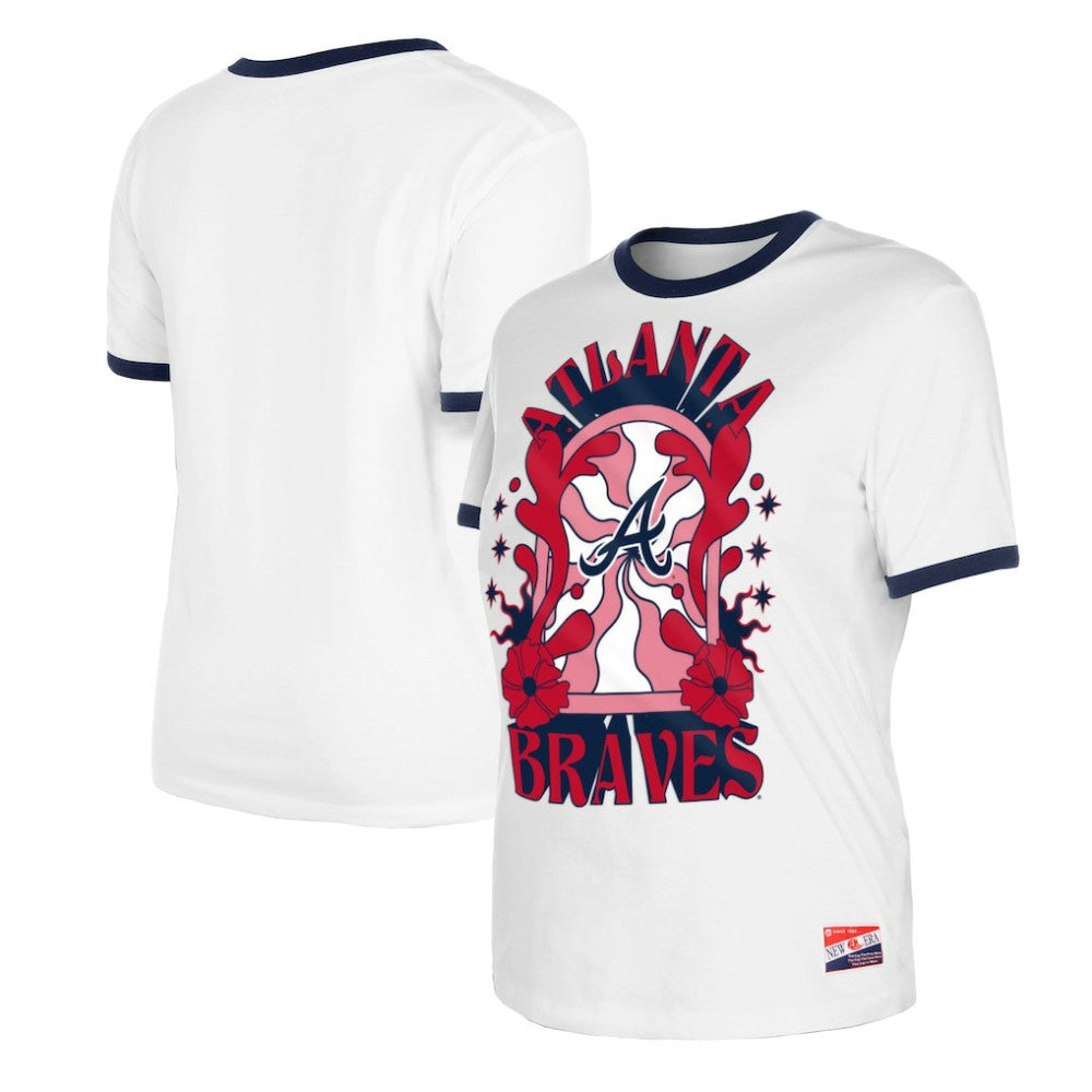 MLB Atlanta Braves New Era Women's Oversized Ringer T-Shirt