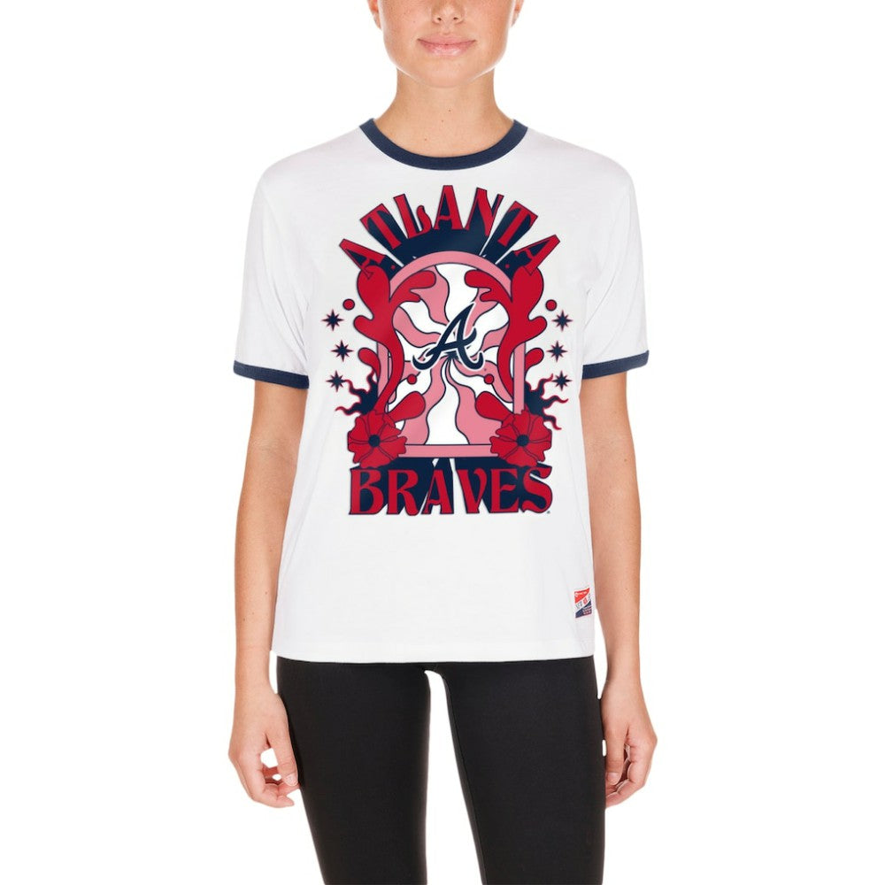 MLB Atlanta Braves New Era Women's Oversized Ringer T-Shirt