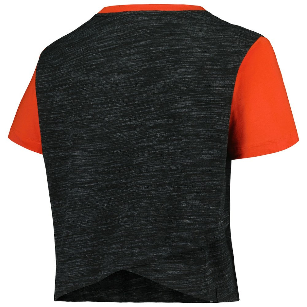 MLB San Francisco Giants New Era Women's Plus Size Crossover Back Cropped T-Shirt