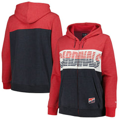 MLB St. Louis Cardinals New Era Women's Plus Size Color Block Full-Zip Hoodie