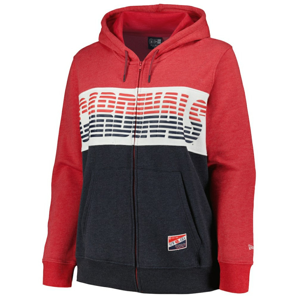 MLB St. Louis Cardinals New Era Women's Plus Size Color Block Full-Zip Hoodie