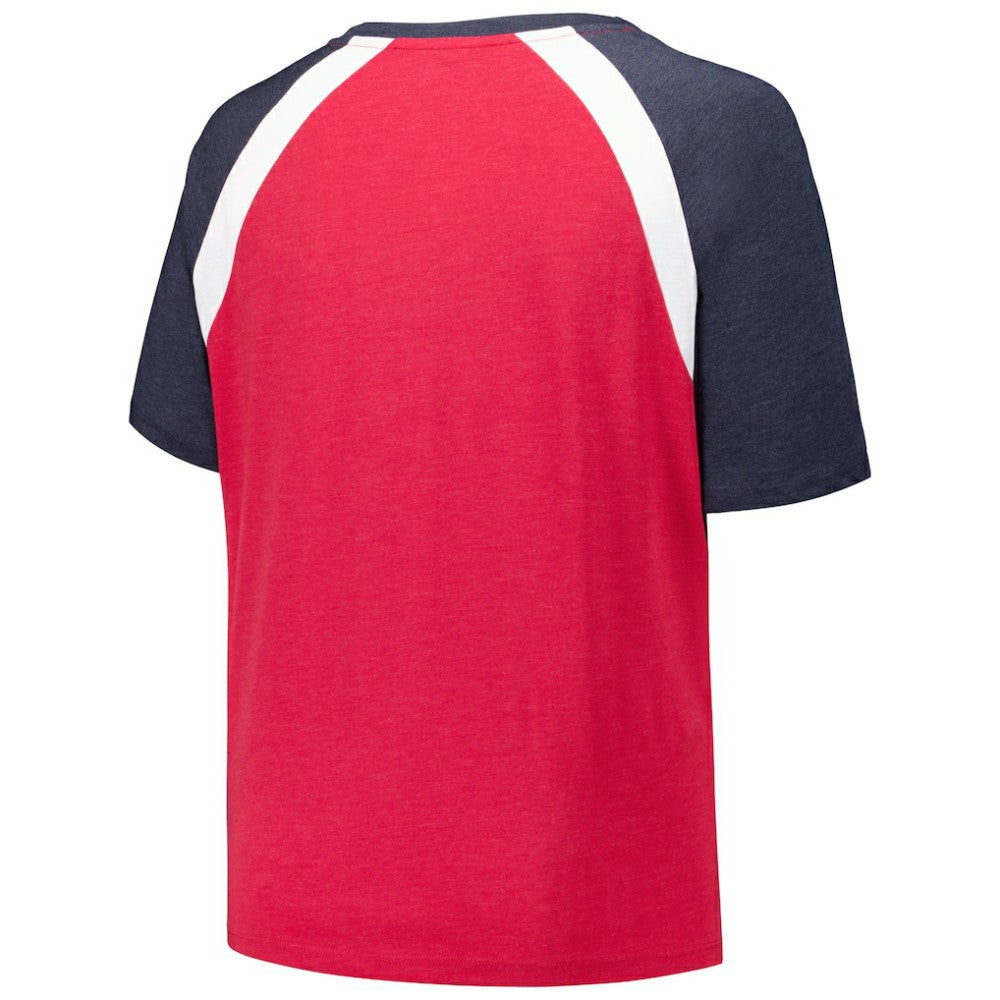 MLB Atlanta Braves New Era Women's Plus Size Raglan V-Neck T-Shirt