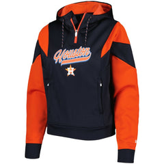 MLB Houston Astros New Era Women's Color Block Fleece Quarter-Zip Hoodie