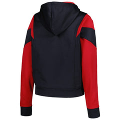 MLB Boston Red Sox New Era Women's Color Block Fleece Quarter-Zip Hoodie
