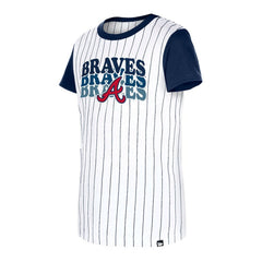 MLB Atlanta Braves New Era Girls Youth Pinstripe T-Shirt