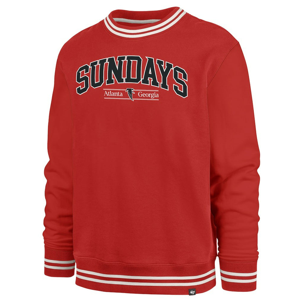 '47 Sundays Clubhouse View Sierra Fleece Pullover Sweatshirt - Atlanta Falcons