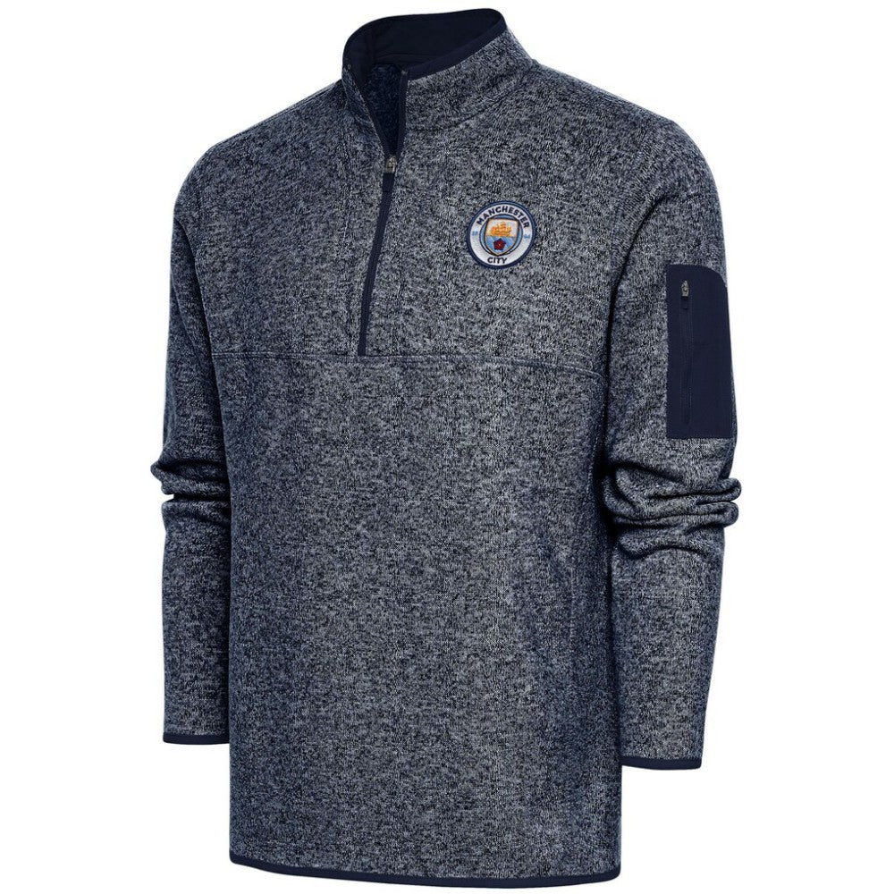 Manchester City Elevate Quarter-Zip Pullover -  Heather Navy