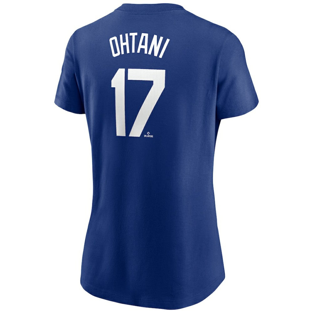 MLB Shohei Ohtani Los Angeles Dodgers Nike Women's Cooperstown Collection Fuse Name & Number T-Shirt