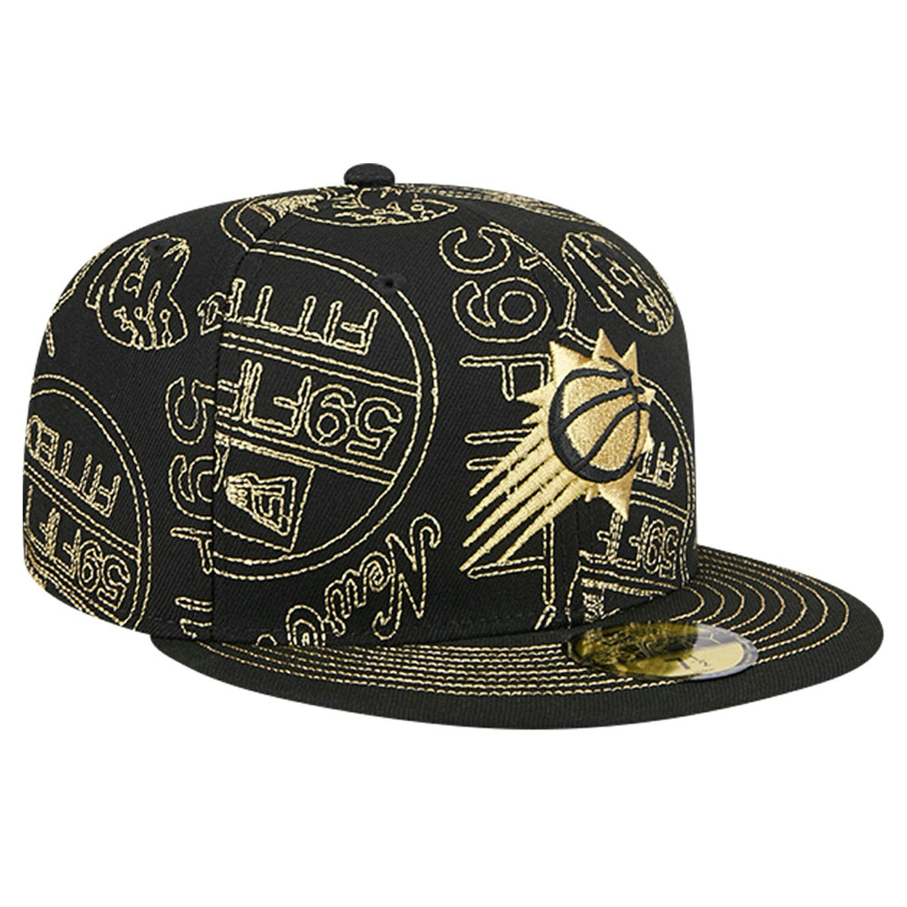 NBA Phoenix Suns 59FIFTY Day Allover Print Stencil Fitted Hat