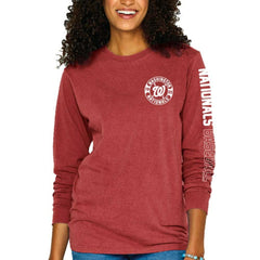 MLB Washington Nationals Soft as a Grape Women's Pigment-Dyed Long Sleeve T-Shirt