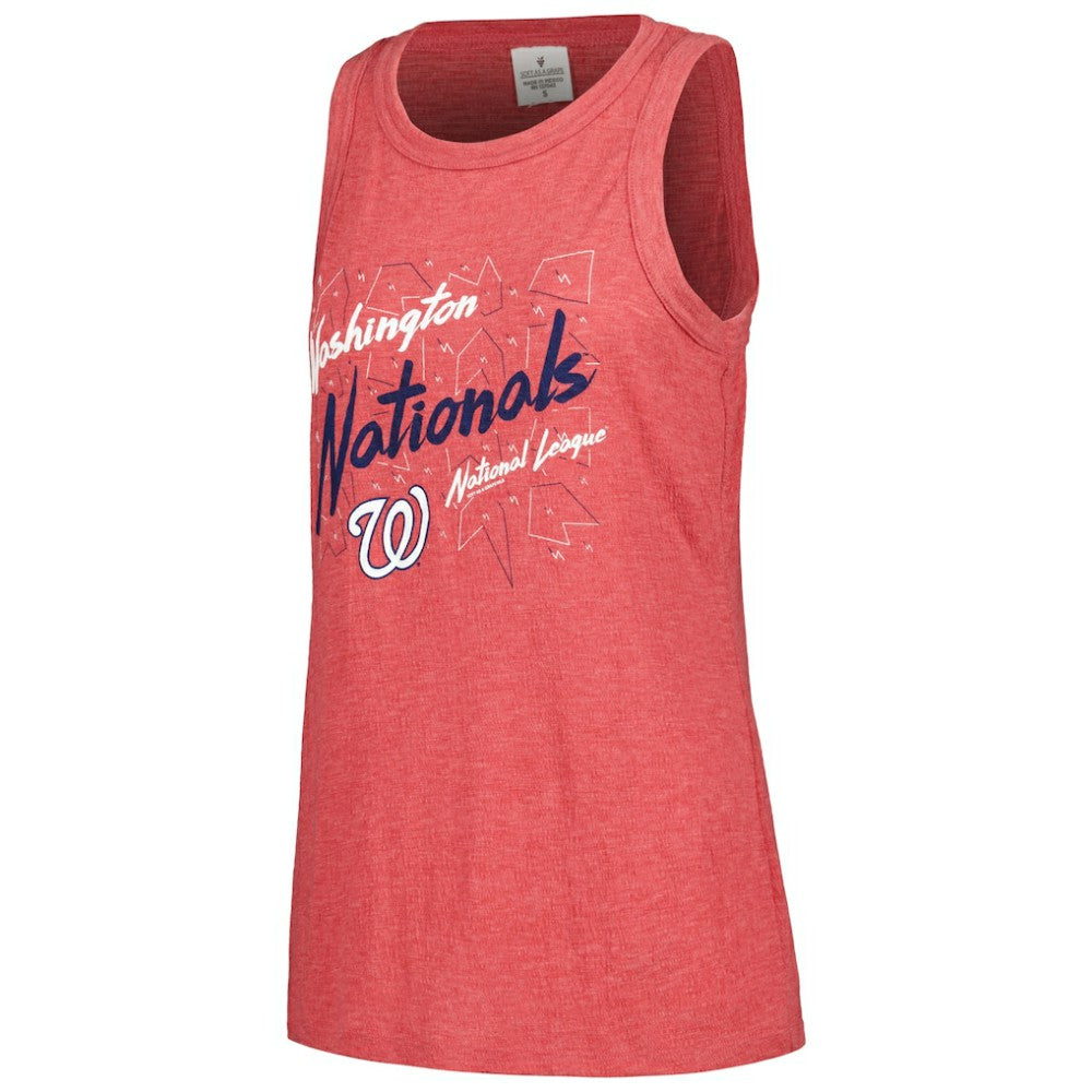 MLB Washington Nationals Soft as a Grape Women's Gauze High Neck Tank Top