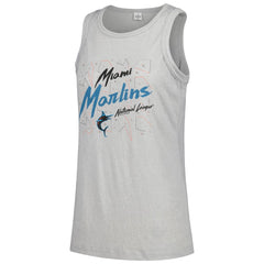MLB Miami Marlins Soft as a Grape Women's Gauze High Neck Tank Top