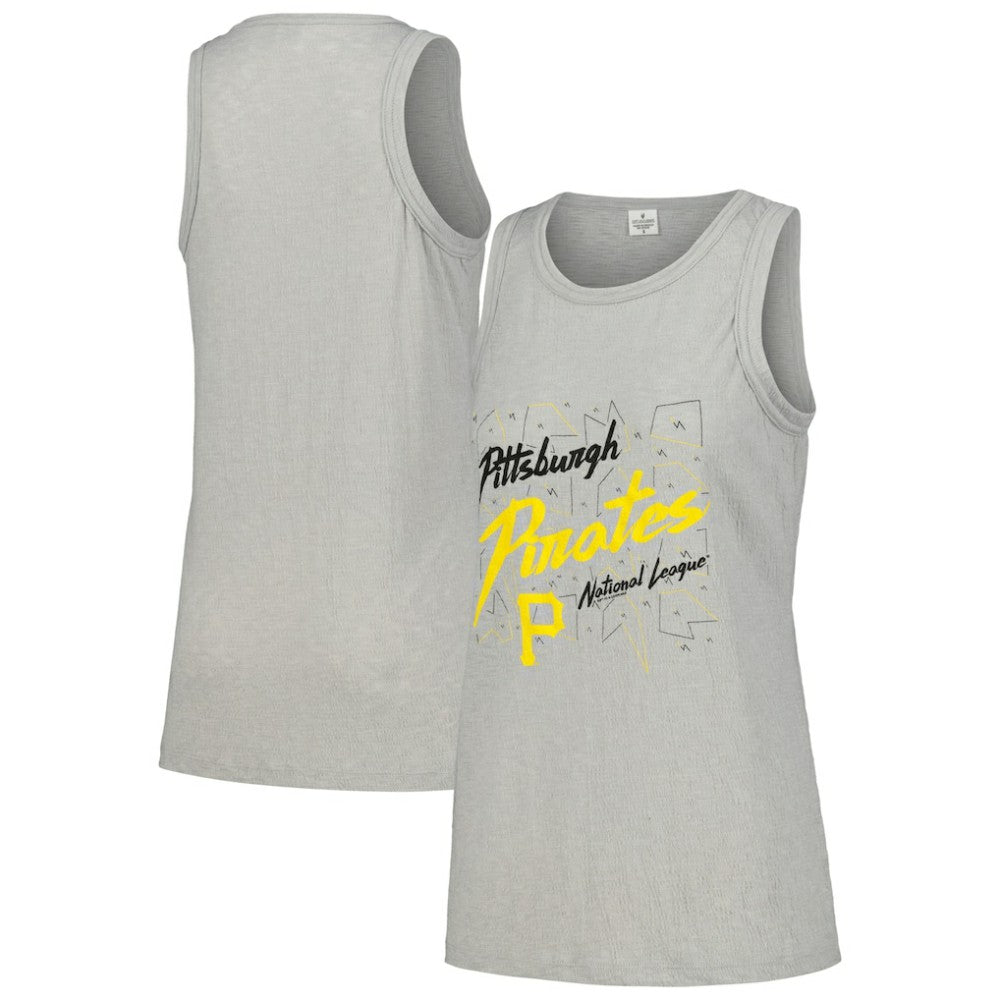 MLB Pittsburgh Pirates Soft as a Grape Women's Gauze High Neck Tank Top