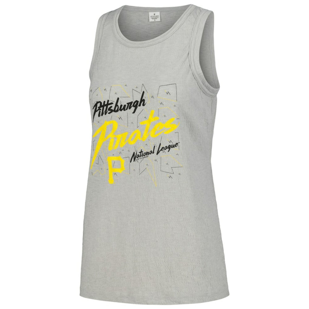 MLB Pittsburgh Pirates Soft as a Grape Women's Gauze High Neck Tank Top