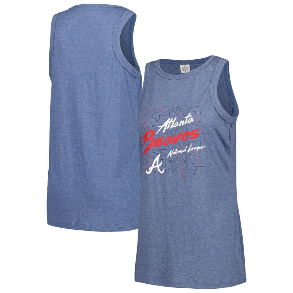 MLB Atlanta Braves Soft as a Grape Women's Gauze High Neck Tank Top