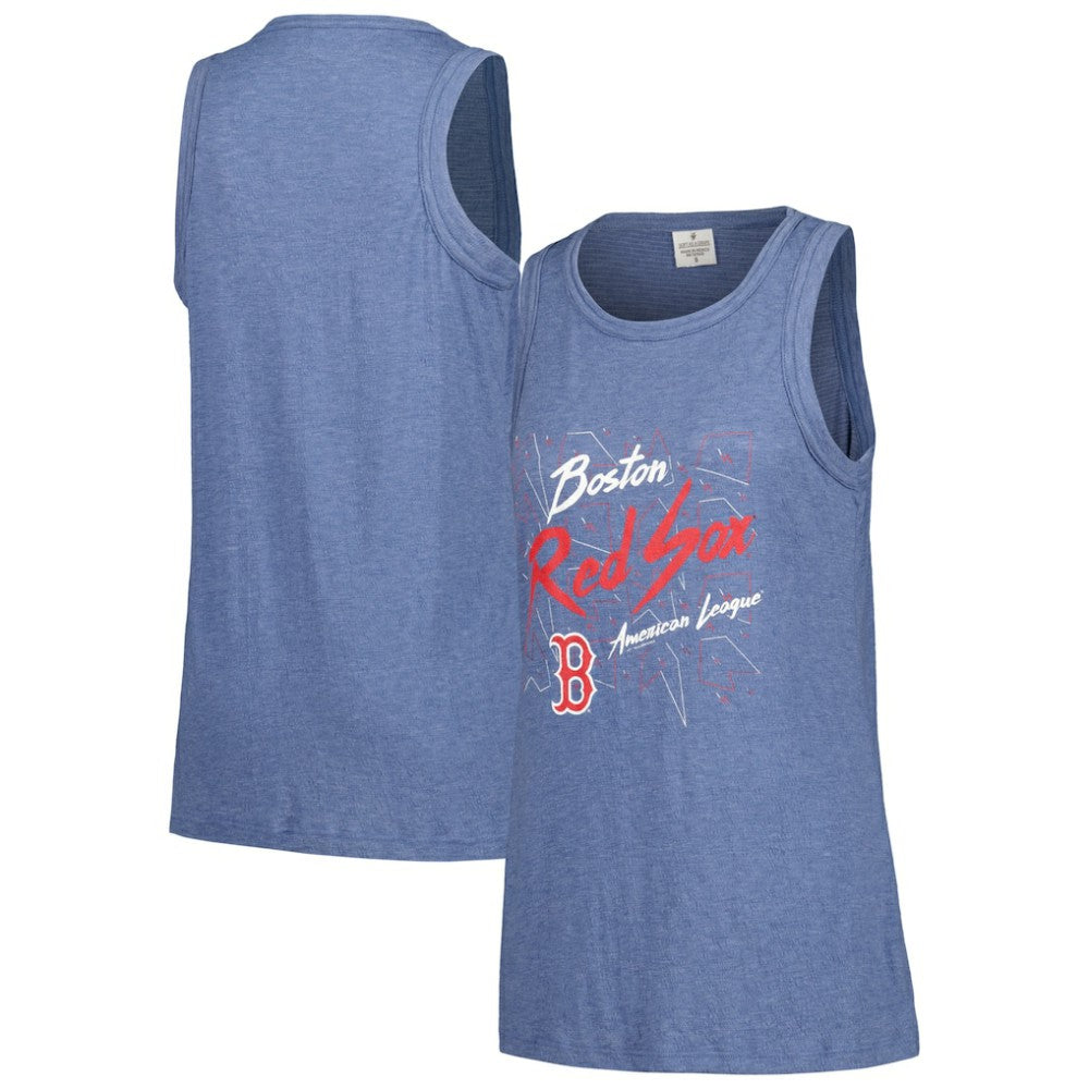 MLB Boston Red Sox Soft as a Grape Women's Gauze High Neck Tank Top