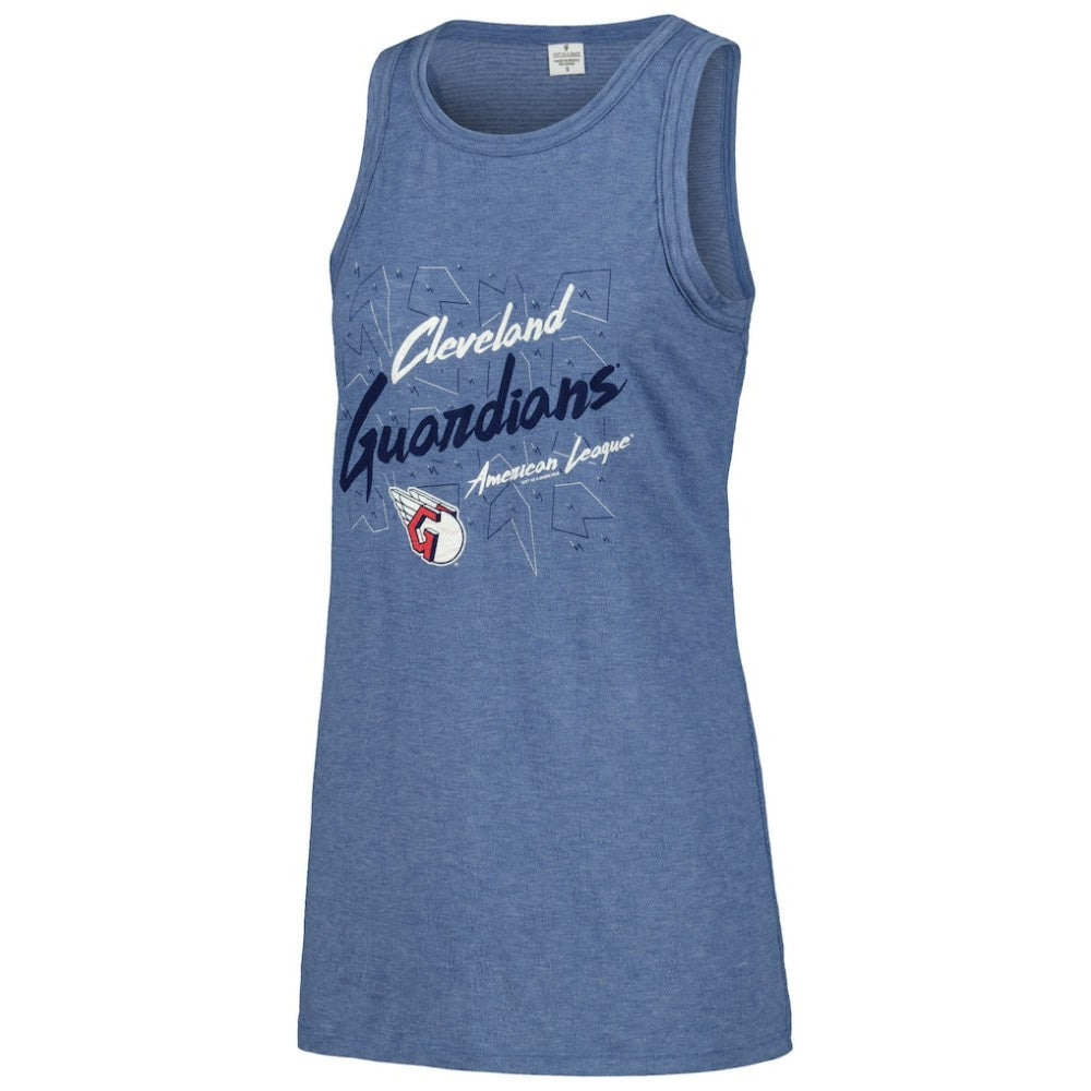 MLB Cleveland Guardians Soft as a Grape Women's Gauze High Neck Tank Top