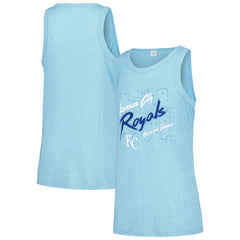 MLB Kansas City Royals Soft as a Grape Women's Gauze High Neck Tank Top