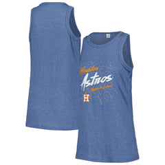 MLB Houston Astros Soft as a Grape Women's Gauze High Neck Tank Top